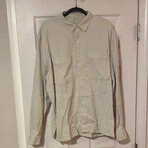 Men's Lululemon Cream Tan Beige Button-Up Shirt Shacket